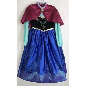 Disney Collection Frozen Princess Ana Size 9/10 Girls blue Purple Dress‎ Costume